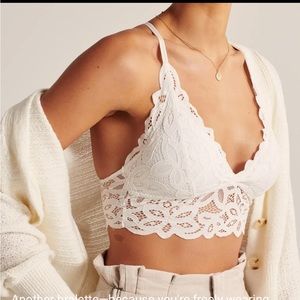 Black Abercrombie Lace Longline Bralette